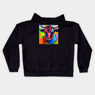 Painterly Cow Kids Hoodie